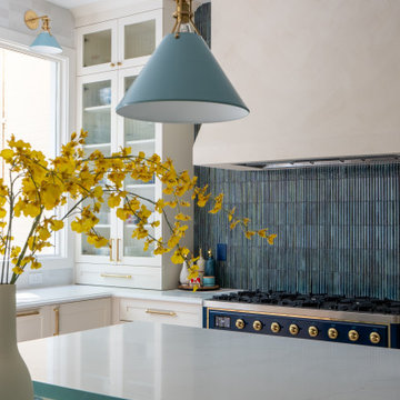 Gilded Pastel Kitchen Renovation In Bethesda