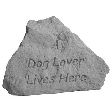 "A Dog Lover Lives Here" Garden Stone