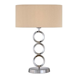 Quoizel Brock 24" Table Lamp in Polished Chrome Finish - Table Lamps