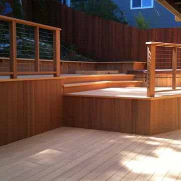Mill Valley custom clear red cedar deck
