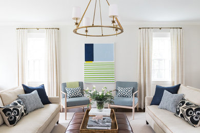 Inspiration for a beach style formal living room in Boston.