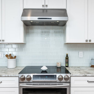 Fantasy Brown Marble White Kitchen Remodel