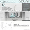 Azuni 28"L Undermount Kitchen Sink Single Bowl with Grid and Strainer