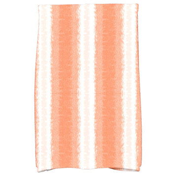 Sea Lines, Stripe Print Hand Towel, Orange