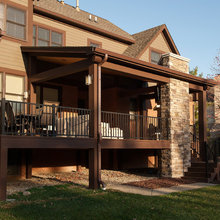 Composite partially covered with Fireplace