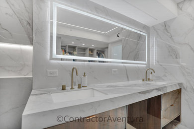 Example of a large trendy bathroom design in Miami