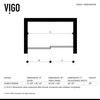 VIGO 60x66 Elan Adjustable Frameless Sliding Tub Door, Matte Black