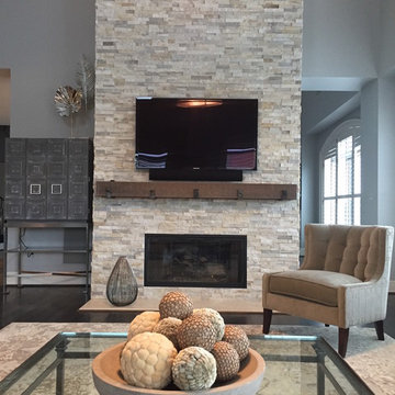 Silver Alabaster Fireplace