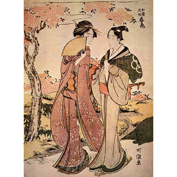 Two Women by Katsushika Hokusai, art print