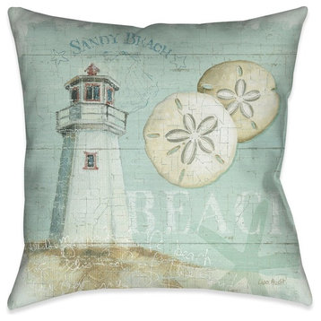Beach House I Decorative Pillow, 18"x18"