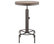 Lumisource Hydra Bar Table, Antique Metal and Brown Wood