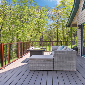 Custom Wrap Around Deck with Dry Space in White Lake, MI