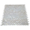 Mother of Pearl Mini Brick Oyster White Backsplash Mosaic Shell Tile