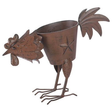 Pecking Rooster Planter