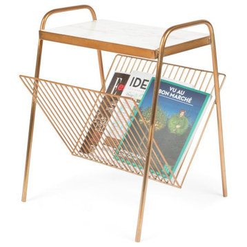 Marble Magazine Holder Side Table | Bold Monkey Keep It Tidy