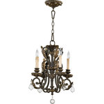 Quorum - Quorum Rio Salado 4-Light Chandelier, Toasted Sienna With Mystic Silver - Toasted Sienna With Mystic Silver Finish