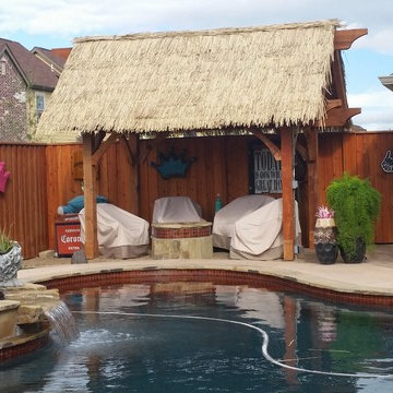 Thatch roof pergola