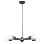 Livex Lighting - Livex Lighting 46135-76 Lansdale - Five Light Chandelier - No. of Rods: 3  Canopy IncludedLansdale Five Light  Scandinavian GrayUL: Suitable for damp locations Energy Star Qualified: n/a ADA Certified: n/a  *Number of Lights: Lamp: 5-*Wattage:60w Medium Base bulb(s) *Bulb Included:No *Bulb Type:Medium Base *Finish Type:Scandinavian Gray