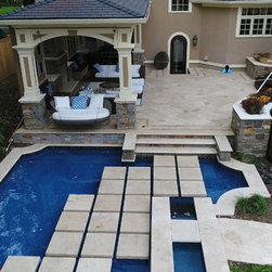 Ivory&Walnut Travertine Project in Westfield - Landscaping Stones And Pavers