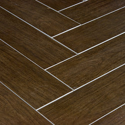Prestige Walnut Wood Plank Porcelain - Wall And Floor Tile