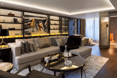 This is an example of a contemporary living room in London.