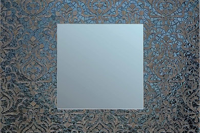 Зеркало в мозаичной раме с узором "Дамаск"
