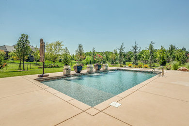 Design ideas for a transitional pool in Wichita.