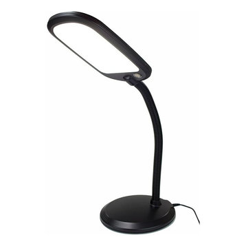 Bright Reader Natural Daylight Full Spectrum LED Desk Lamp, Black