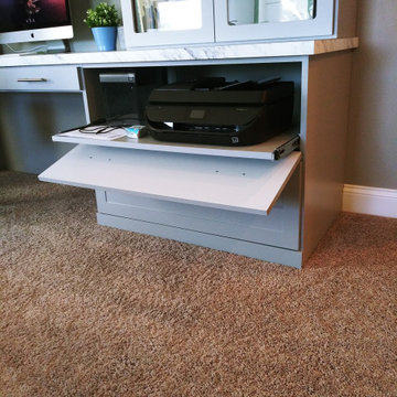 Coastal-Style Home Office with Custom Storage Solutions
