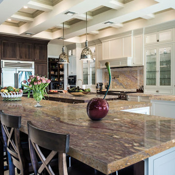 Crema Bordeaux Light Granite Kitchen