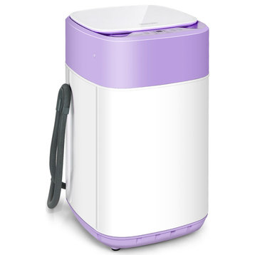 Costway 8lbs Portable Fully Automatic Washing Machine W/ Drain Pump Purple