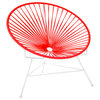 Innit Chair With White Frame, Red Weave
