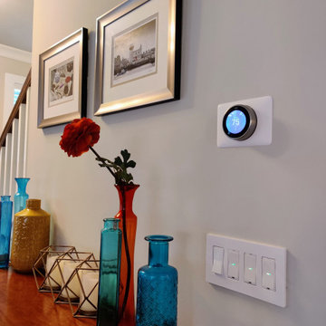 Nest smart thermostat and three iDevices smart switches