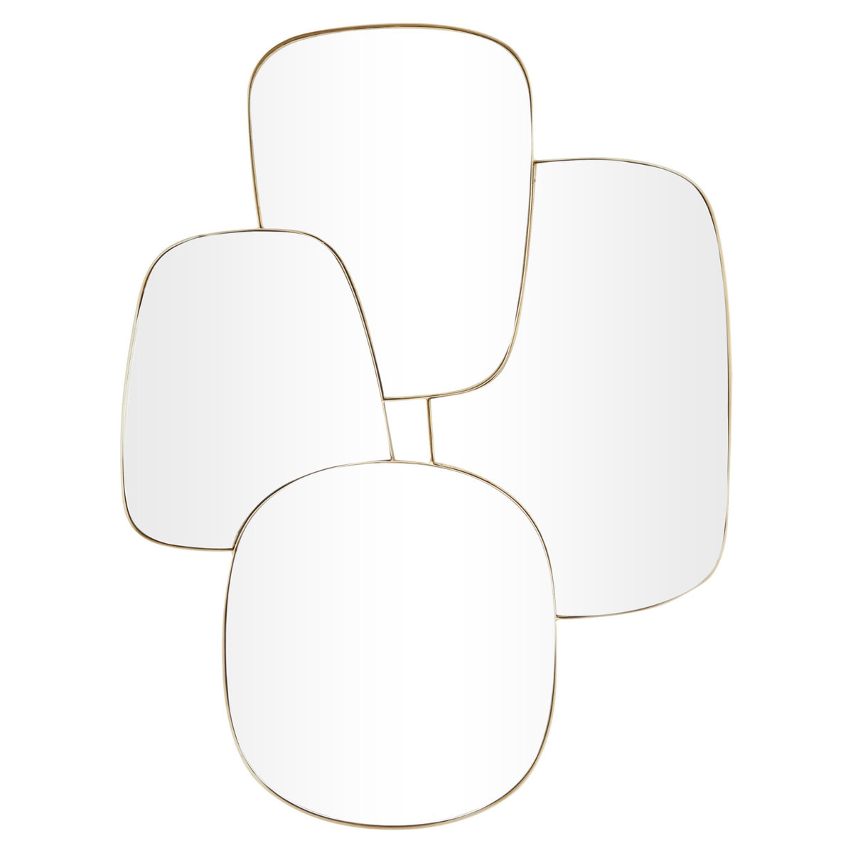 Glam Gold Metal Wall Mirror 562177