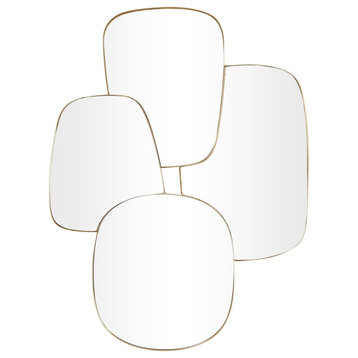 Glam Gold Metal Wall Mirror 562177