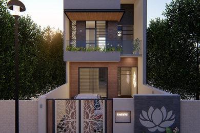 Exterior Elevation for a Low-cost Residence