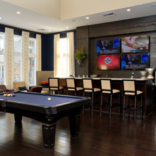 Example of a trendy home theater design in Columbus