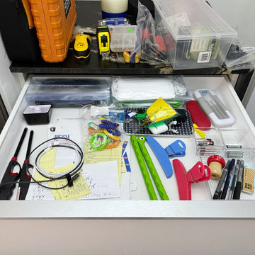 Before: The Chaos of an Overloaded Junk Drawer