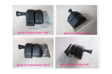 stainless steel glass latch