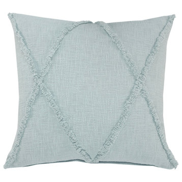 18" X 18" Palladian Blue 100% Cotton Zippered Pillow
