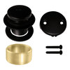 Tip Toe Universal Tub Trim With Two-Hole Faceplate In Polished Brass, Powder Coa