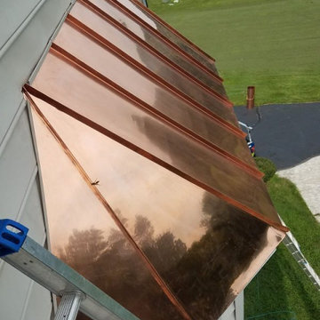 Standing seam copper roof