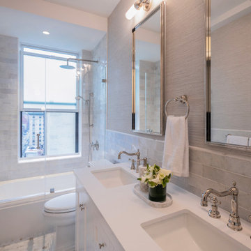 Master Bathroom with Double Vanity and Walk-In Shower