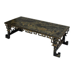 Chinese Lacquered Song Ming Style Low Kang Table Zither Stand - Coffee Tables