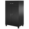 Home Square 2-Piece Set with 24" Wall Cabinet 24" 1-Drawer Base Storage Cabinet