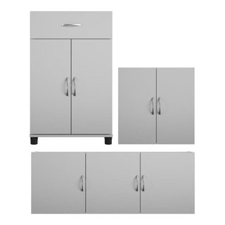  Sauder Engineered Wood 2-Door Storage Cabinet in Chalk