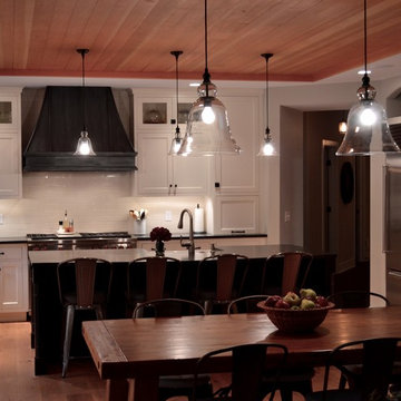 Transitional Kitchen with Alpine White Cabinets