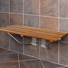 Clevr 36" ADA Compliant Foldable Double Seat Teak Wood Shower Bench