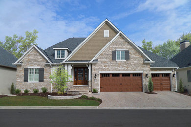 Inspiration for a craftsman exterior home remodel in Columbus