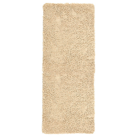 Shag Memory Foam Bath Mat, 2' x 5', Ivory